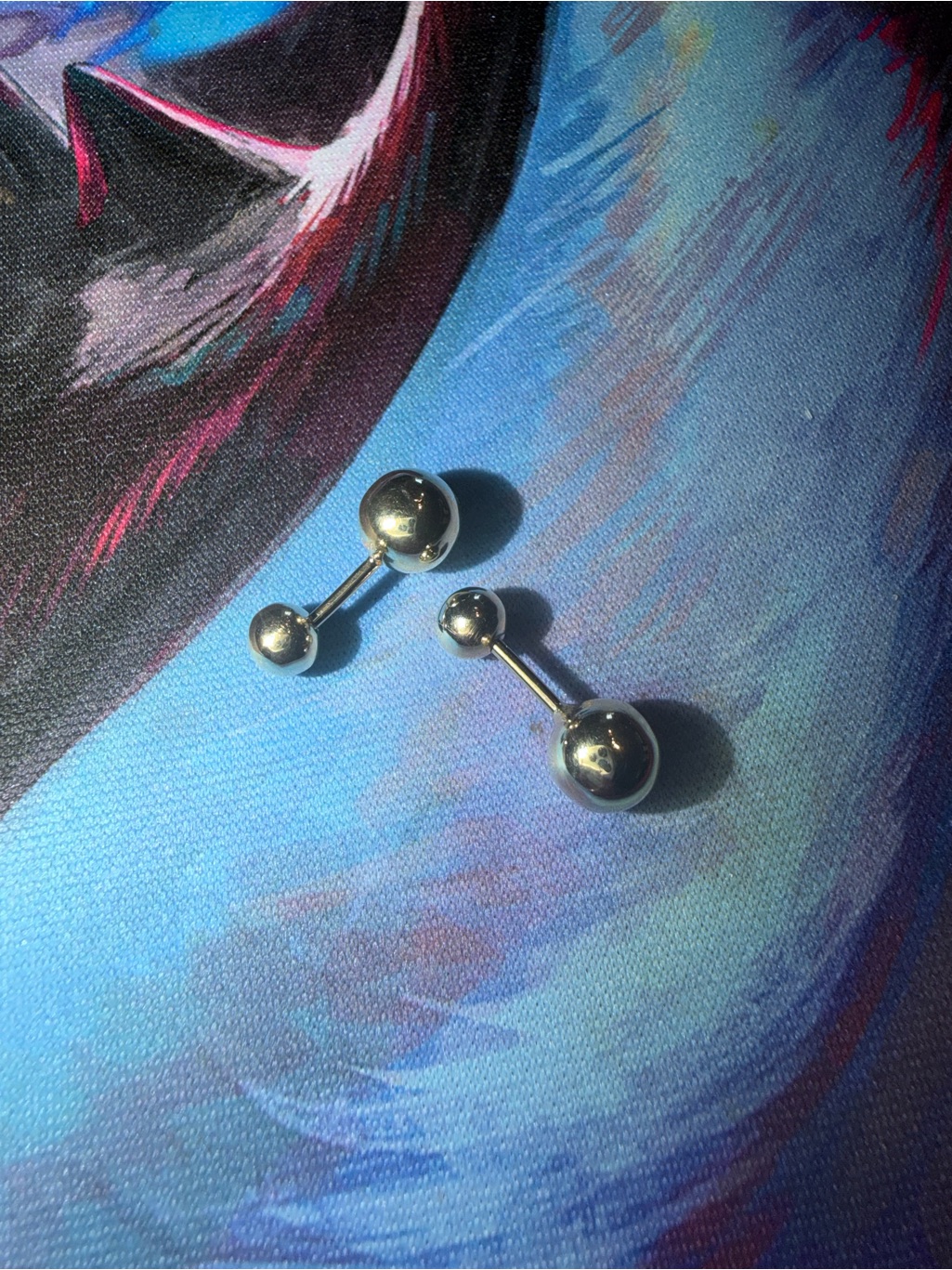 Dior 18k Gold Double-Ball Drop Earrings